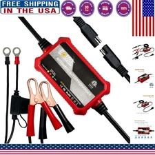 Multi-Protection 12V Automatic Battery Charger & Maintainer - Compact Design
