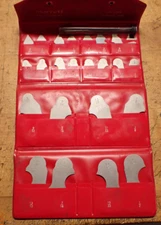 STARRETT NO. 167 STAINLESS STEEL RADIUS GAGE GAUGE SET W/ CRAFTSMAN HOLDER