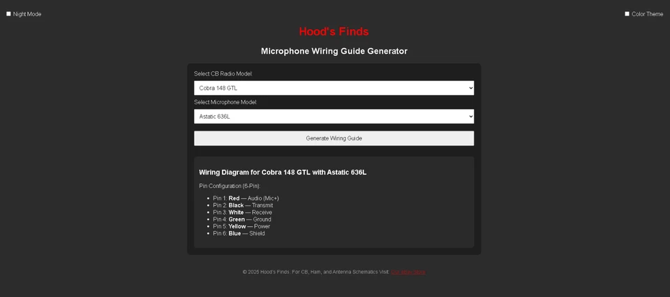 Generador de guía de cableado de micrófono de radio CB | Herramienta de coincidencia automática | en CD-ROM Foto 3 de 4