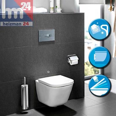 Roca Senso Square ''The Cap'' Wandtiefspül-WC Clean Rim 734647L000 inkl. WC-Sitz