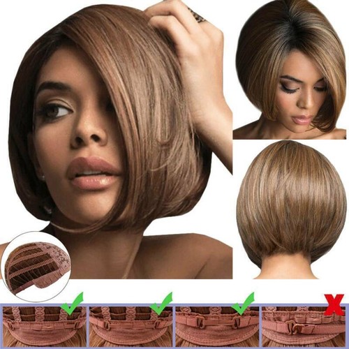 Women Real Natural Short Wavy Pixie Cut BOB Curly Wig Ladies Cosplay Hair Wigs - Picture 34 of 51