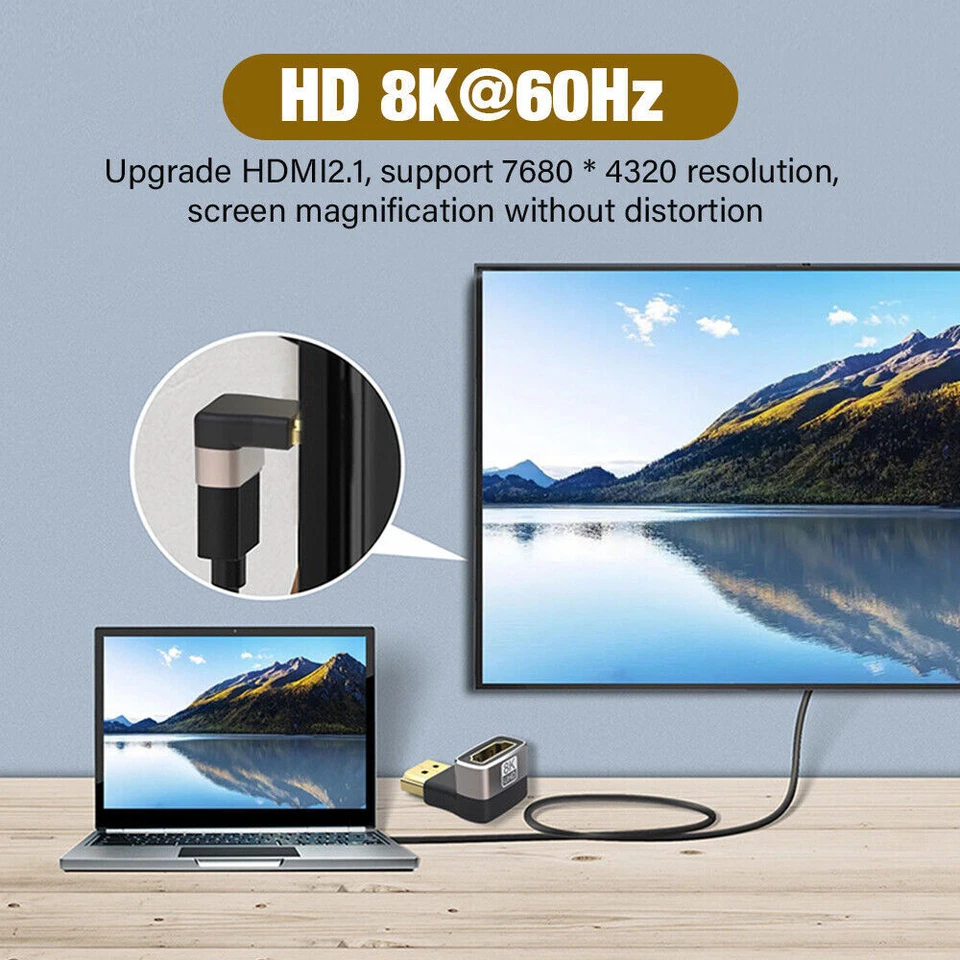 Premium HDMI Extender Joiner Male Female Connector Audio Video 8K UltraHD V2.1 - Image 3 of 4