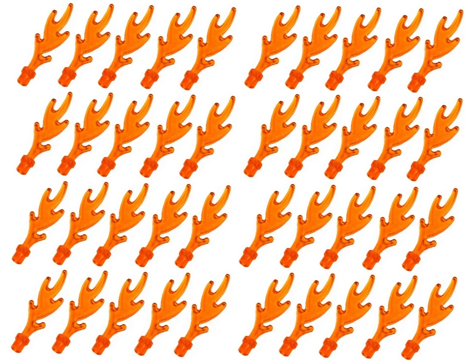 Lego Transparent Orange Fire Flame 40 pieces NEW!!!
