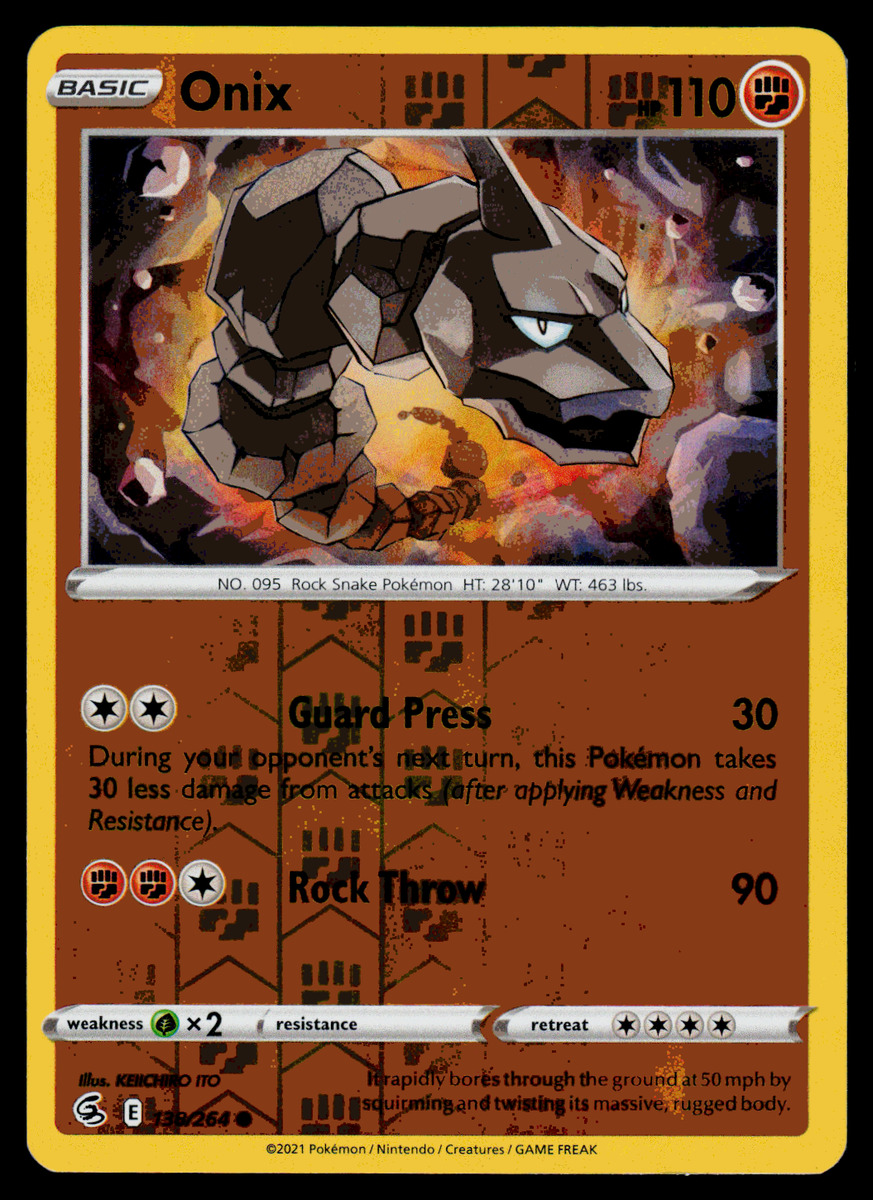 Onix - Fusion Strike Pokémon card 138/264