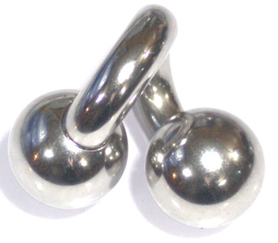 00g Twister Large Dong 19mm Balls Prince Albert Jewelry Ring Sexy Weight 3.1 Oz