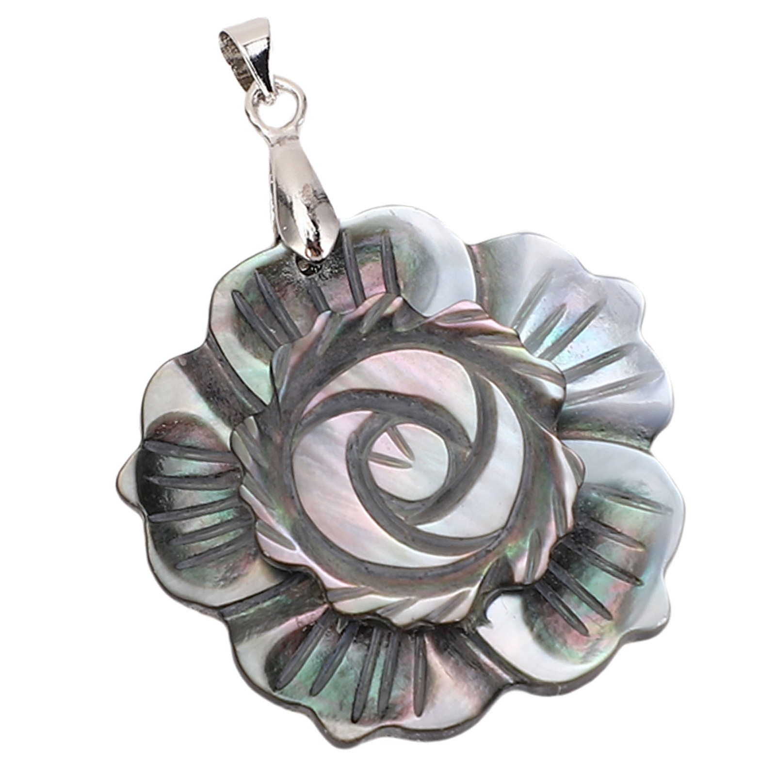 Shell Necklace Pendant Handmade Flower Pattern Multifunctional Seashell Necklace