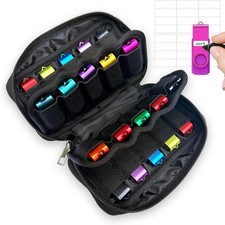 USB Flash Drive Storage Case, 20 Slots Electronic Organizer, Black Carrying Case