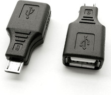 USB 2.0 Micro USB Male to USB Female OTG Adapter 2 Pack