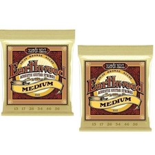 Acoustic Guitar Strings Ernie Ball 2002 Earthwood Medium 13-56 2 Pack