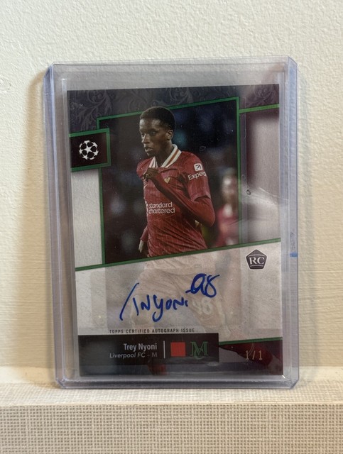 Trey Nyoni Rookie Auto 1/1 - Topps Museum Collection 2025 Liverpool 1 of 1 RC