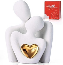 Romantic Home Decor Statue, Couple Sculpture, Anniversary Knick Knacks