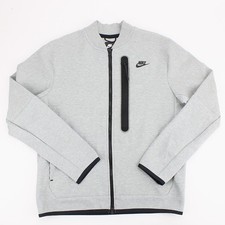 Nike Sportswear Tech Fleece Bomber Jacket Full Zip Gray Mens Medium