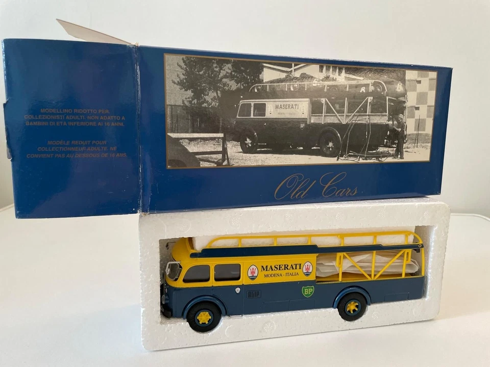 1:43 1/43 BRUMM Oldcars Fiat 642 RN2 Truck Bartoletti Maserati Car transporter - Immagine 2 di 2