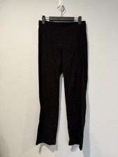 Franne Golde Classic Fit Pants Women 10 Black Stretch Travel Minimal Work Office