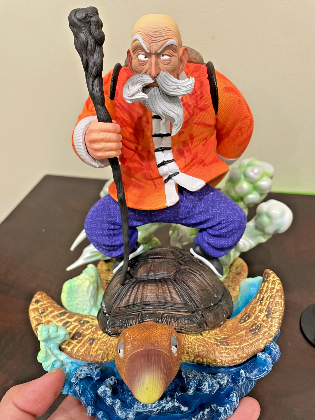 Dragon Ball Z Maestro Roshi Tortuga Estatua Figura Regalo Anime Modelo Kame 2 Cabezas