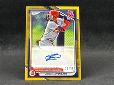 2024 BOWMAN BASEBALL JONATHAN MEJIA PPRA-JM PROSPECT GOLD PARALLEL AUTO 15/50