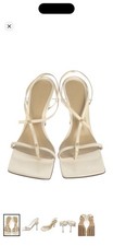 Bottega Veneta Women s Ivory Strappy Square Toe Slingback Stiletto EU 37