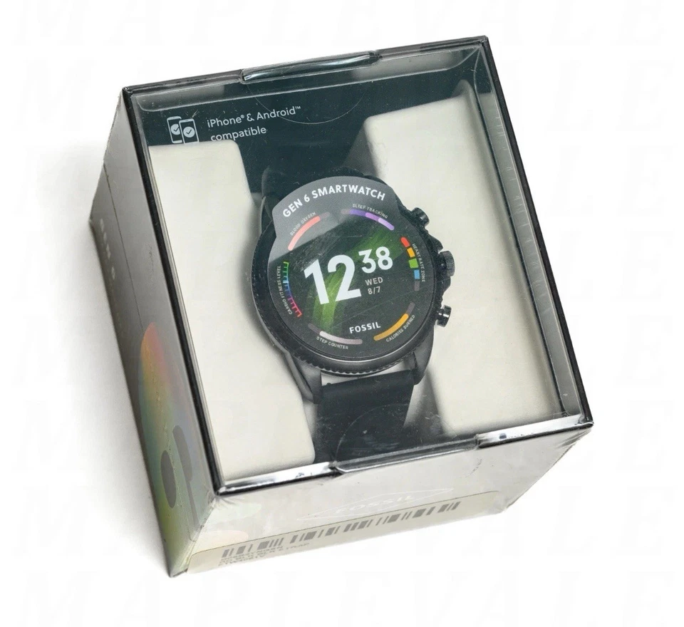 NUEVO Reloj Inteligente Fossil Gen 6 44mm Acero Inoxidable y Silicona Pantalla Táctil Foto 3 de 4