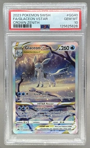 5626 Glaceon VSTAR 2023 Pokemon Sword & Shield Crown Zenith #GG40 PSA 10