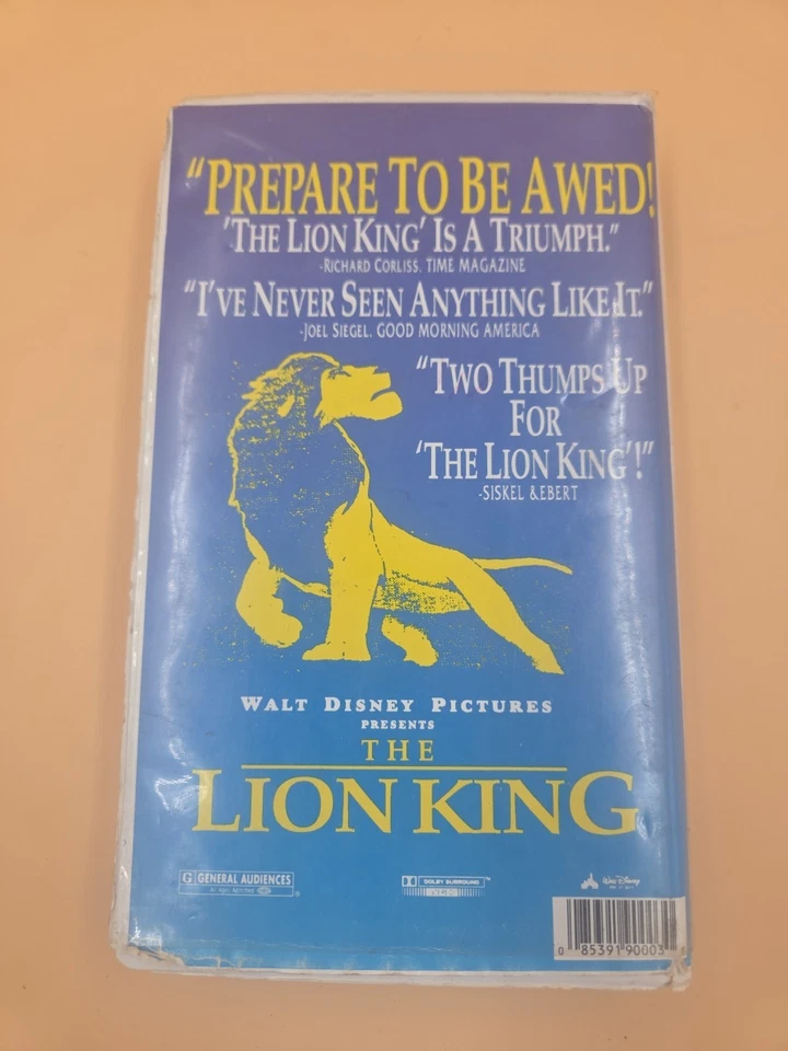 Lion King VHS Black Diamond Disney Rare 1995 Classic Tape Free Shipping - Image 2 of 3