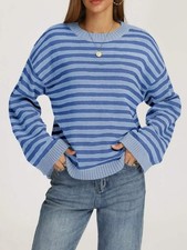 Striped Dropped Shoulder Sweater