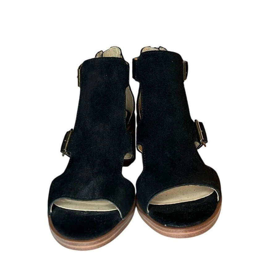 Sole Society So Tonni Suede Sandal Black 5.5 36 - Image 3 of 4