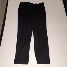 Ann Taylor Petite Solid Black Dress Straight Leg Pants Women