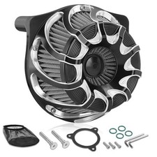 Air Cleaner Model C: Softail 16-17, Touring 08-16 Gloss Black with Chrome