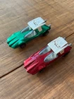 Vintage Mattel Hot Wheels Redline 1969 Swingin Wing Cars (2) Red and Green