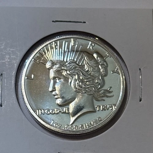 1 oz .999 Fine Silver Round - Apmex Peace Dollar Beautiful
