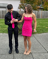 Windsor Pink Sequin Bodycon Mini Dress Sweetheart Spaghetti Strap Backless 2