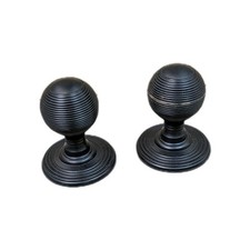 Carlisle Brass Queen Anne Door Knobs 1 Pair Black Solid Heavy No Fixing Included