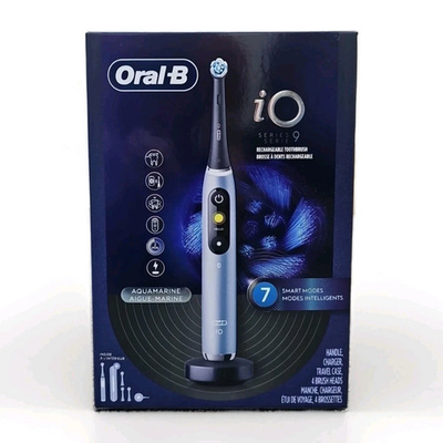 #ad Oral B IO Series 9 Electric Toothbrush 4 Brush Heads Aqua Pressure Sensor $239.00
