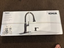 Kohler Kanan Matte Black Single Handle Pull-Down Kitchen Faucet R33393-SD-BL