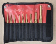Mayhew 61367 Mayhew 9-PC BRASS PILOT PUNCH