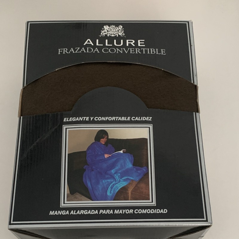 ALLURE Ultimate Luxury Frazada Convertible Blanket w/ Sleeves Polyester Brown