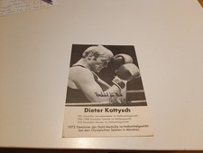 Karta z autografem, Dieter Kottysch, Boks, RFN, Olimpia 1972 Monachium