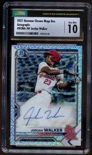 2021 Bowman Chrome Jordan Walker Auto RC Mega Box Mojo Refractor CSG 10