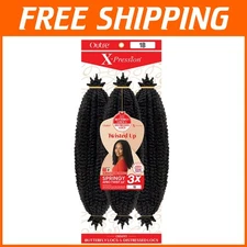 16" Pre-Fluffed Kanekalon Afro Twists - Light & Easy Install, Off Black 1B