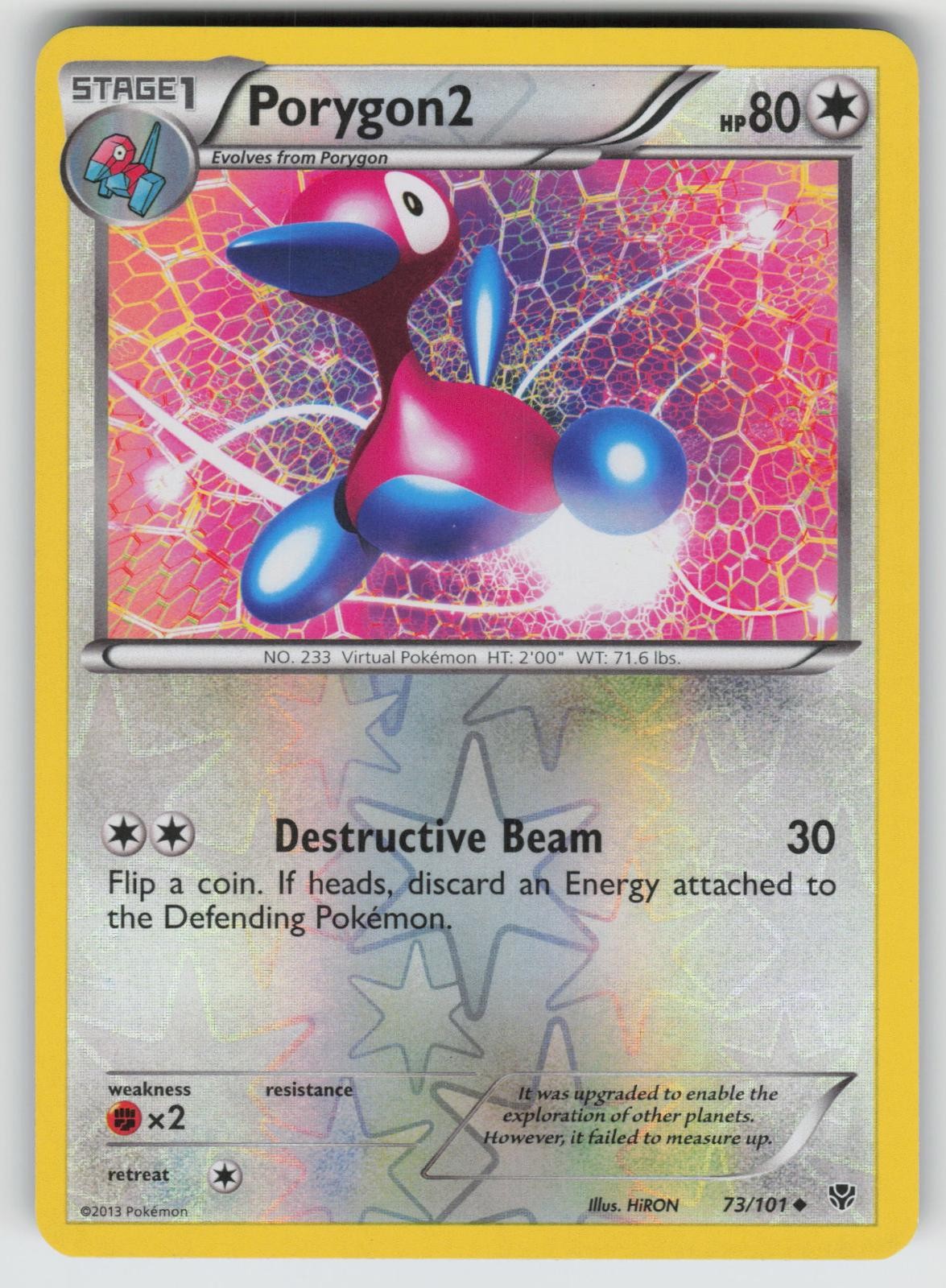 Porygon2 73/101 Reverse Holo Plasma Blast Pokemon TCG Lightly Played