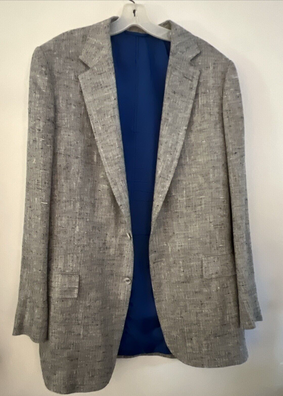 SAINT LAURENT Giacca blazer sartoriale grigio antracite maculato lunghezza 34” petto 22” braccio 26” S 18”
