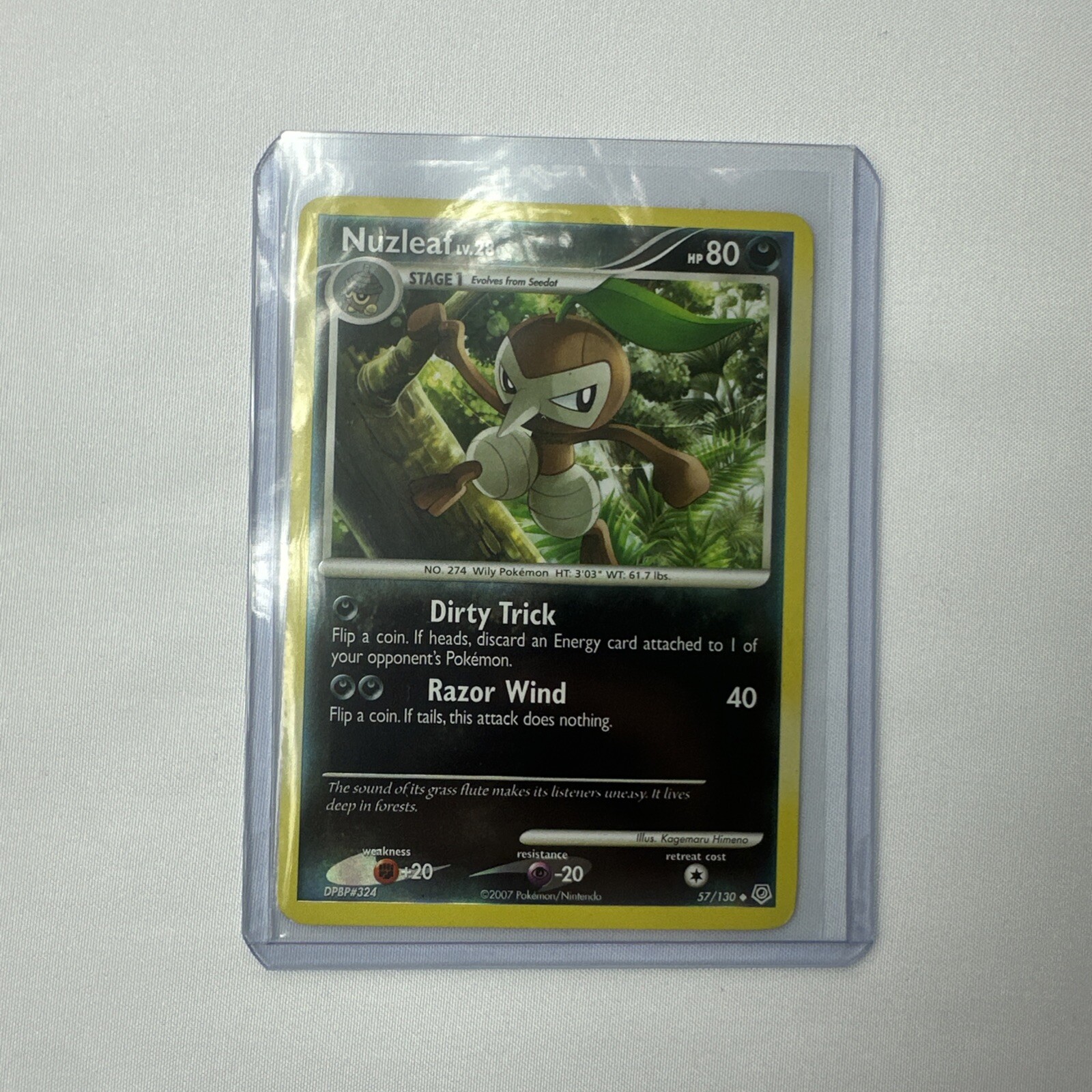 Nuzleaf 57/130 Diamond and Pearl Reverse Holo