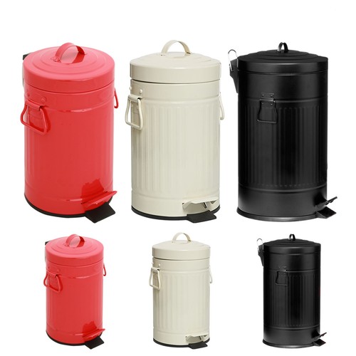 3 / 30 LTR AMERICAN STYLE RETRO PEDAL BIN KITCHEN BATHROOM US RUBBISH