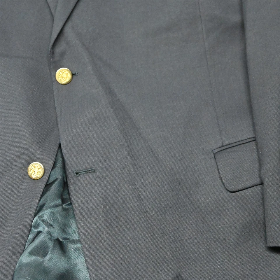 Chaqueta Blazer Abrigo Deportivo Botany 500 50R Azul Marino Dorado Botón 100% Lana Worsted Foto 3 de 4