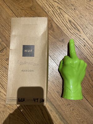 Haroshi × HUF Middle Finger Green Colorway Edition 47 / 100 | eBay