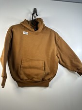 Yeezy Gap Kids Unisex Gold Hoodie Size Large 20x21 Cropped Heavyweight