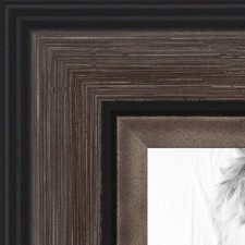 ArtToFrames Picture Frame Custom 1.25" Gray Grey and Black 4448 Small