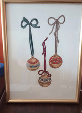 Embroidered Christmas ornament picure