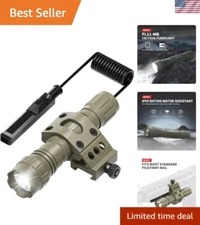 Compact Tactical Flashlight 1200 Lumens - Anodized Aluminum with Pressure Switch