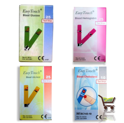 Easy Touch Cholesterol Test Strips - 10 Strips, Expiration Dec 2025, For Home Use